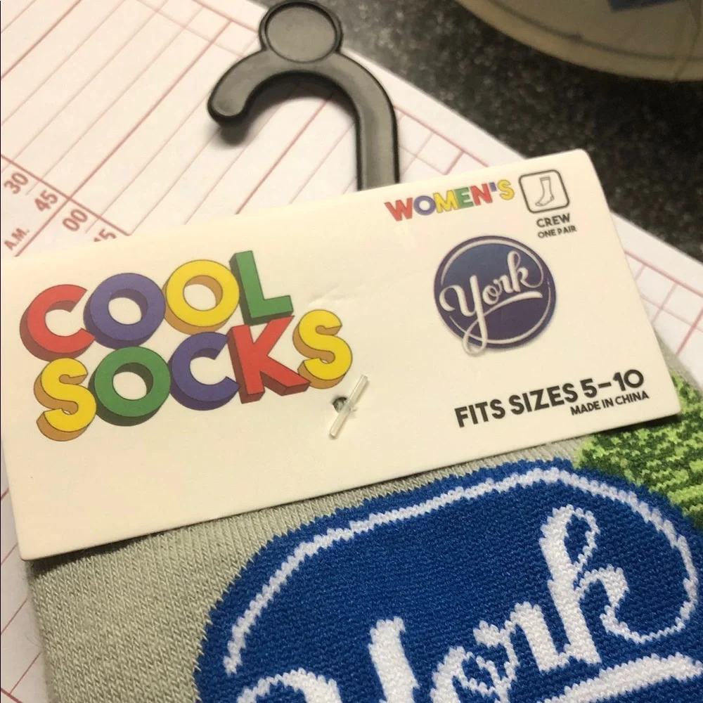 Branded Gray & Blue Novelty Socks